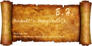 Bodnár Hannibál névjegykártya