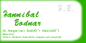 hannibal bodnar business card